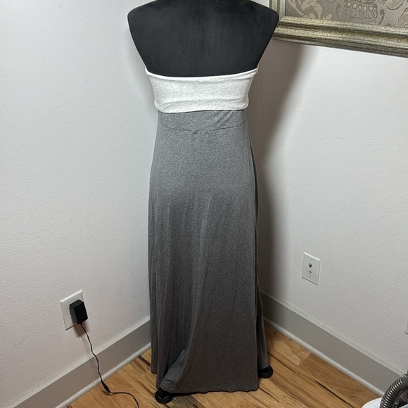 GAP 4 in One Charcoal gray color block strapless Sz L multipurpose dress - Picture 6 of 10